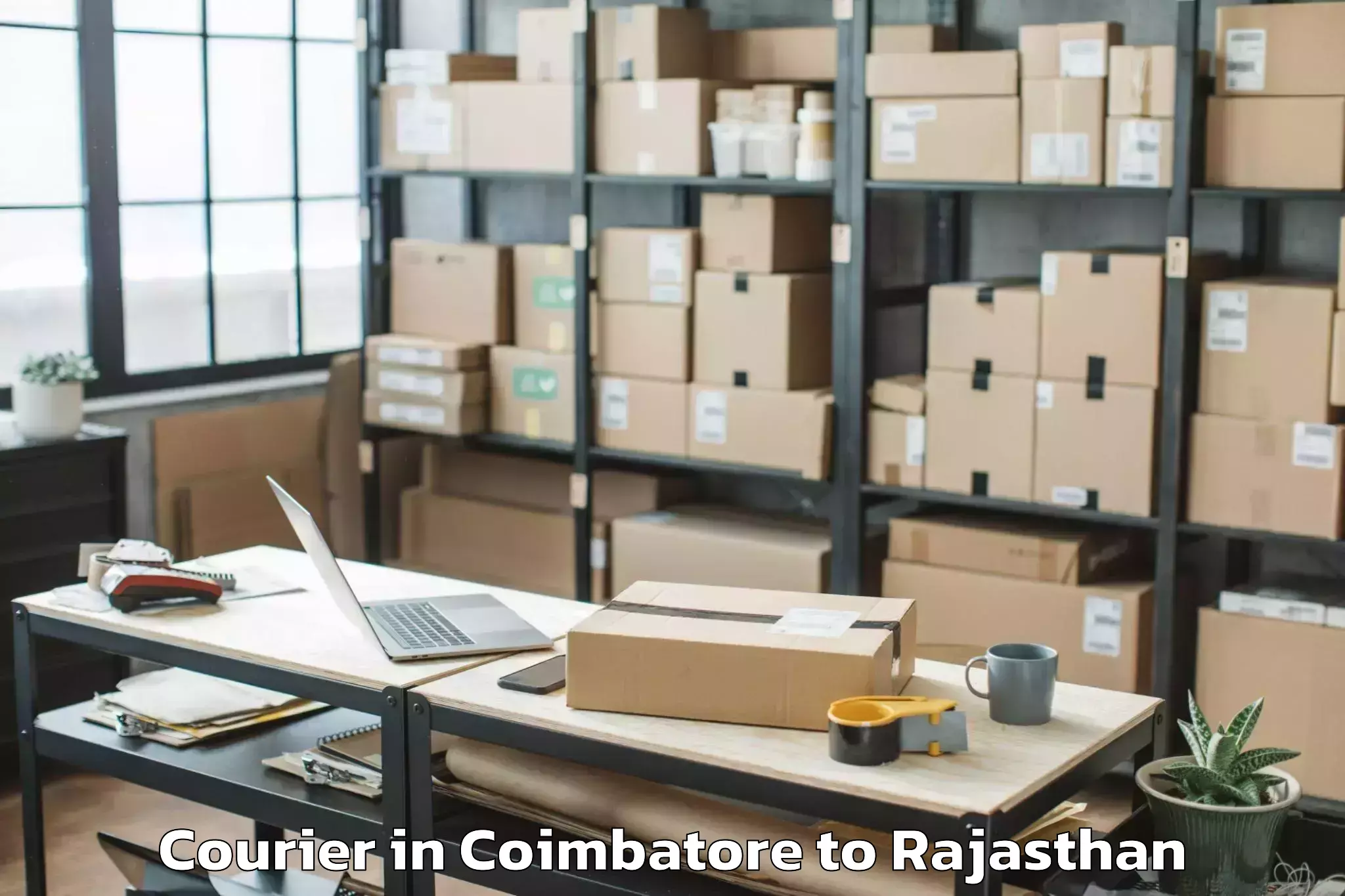 Affordable Coimbatore to Chauth Ka Barwara Courier